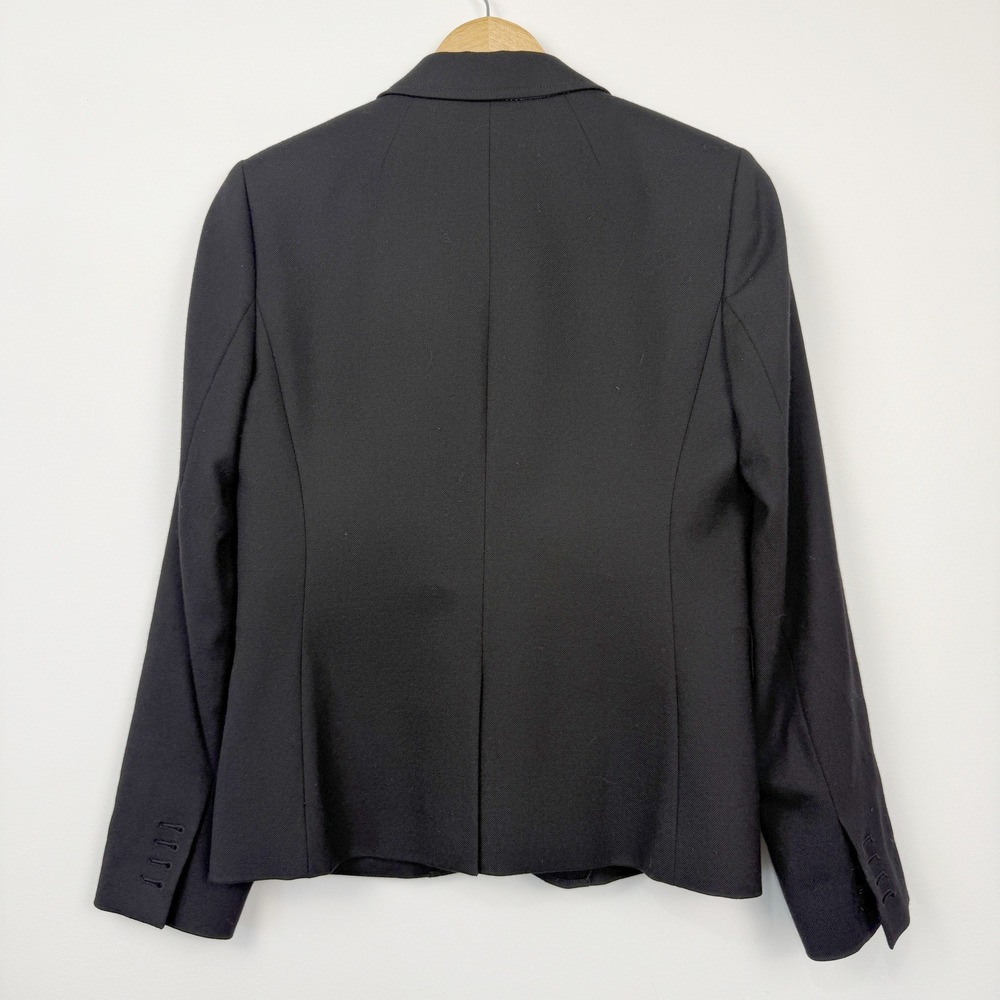J Crew Schoolboy Blazer Womens 4 Black Wool Blend Preppy Dark Academia - Picture 6 of 10